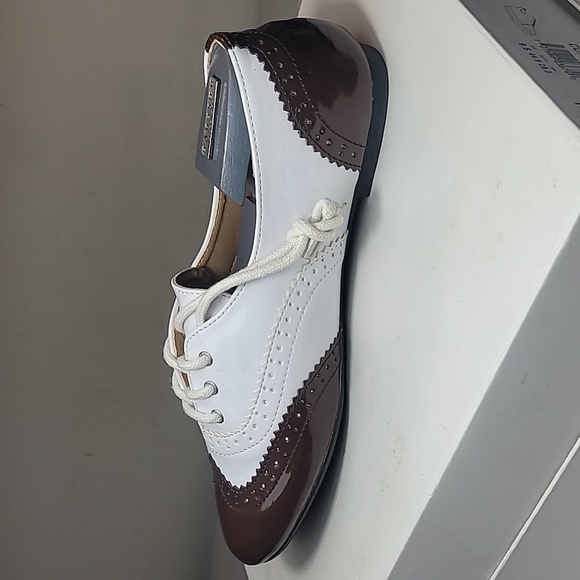 Kalli brown and white spectator oxfords, unworn - Picture 5 of 8